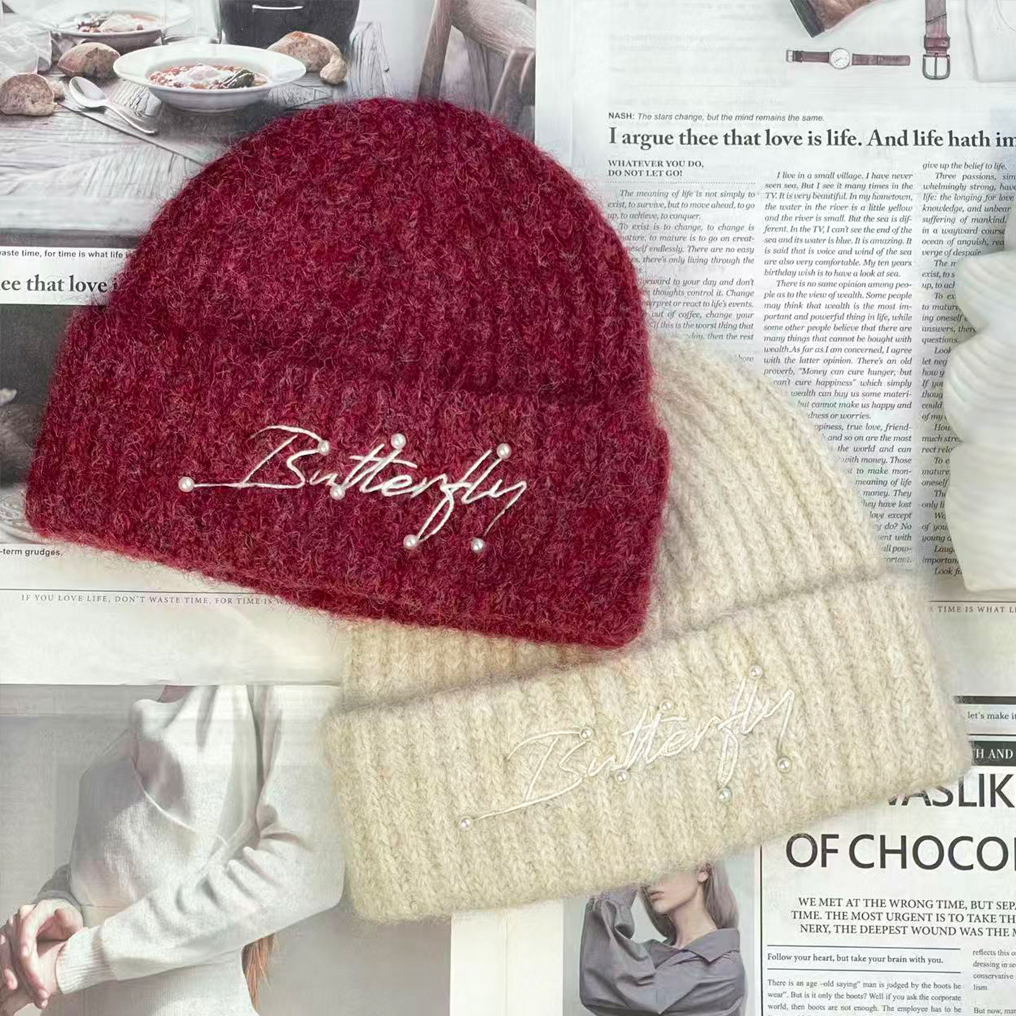 2025新款时尚帽子女冬毛线帽洋气针织帽秋冬季高品质保暖百搭冷帽,服饰配件/皮带/帽子/围巾,帽子,淘宝优惠券,粉丝福利购,淘宝优惠卷