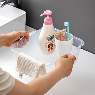 塑料盆 洗脸盆家用加大加厚透明方形洗漱盆子洗脚盆宿舍洗内衣内裤