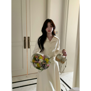 套装 JeJuna炸鸡欧尼 蝴蝶结伞裙时尚 千金气质收腰西装 秋 韩剧女二