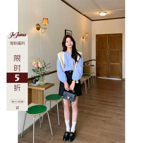 JeJuna炸鸡欧尼条纹衬衫