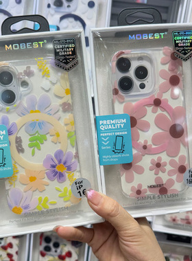 【modest】正版适用苹果17promax手机壳新款磁吸透明花朵防摔iPhone16Pro全包15保护套17Air女神14全包简约壳