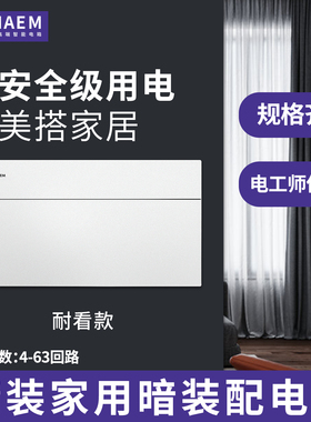 蒙斯朗PZ30家用暗装配电箱明装漏电空开盒强电箱室内18/20/24回路