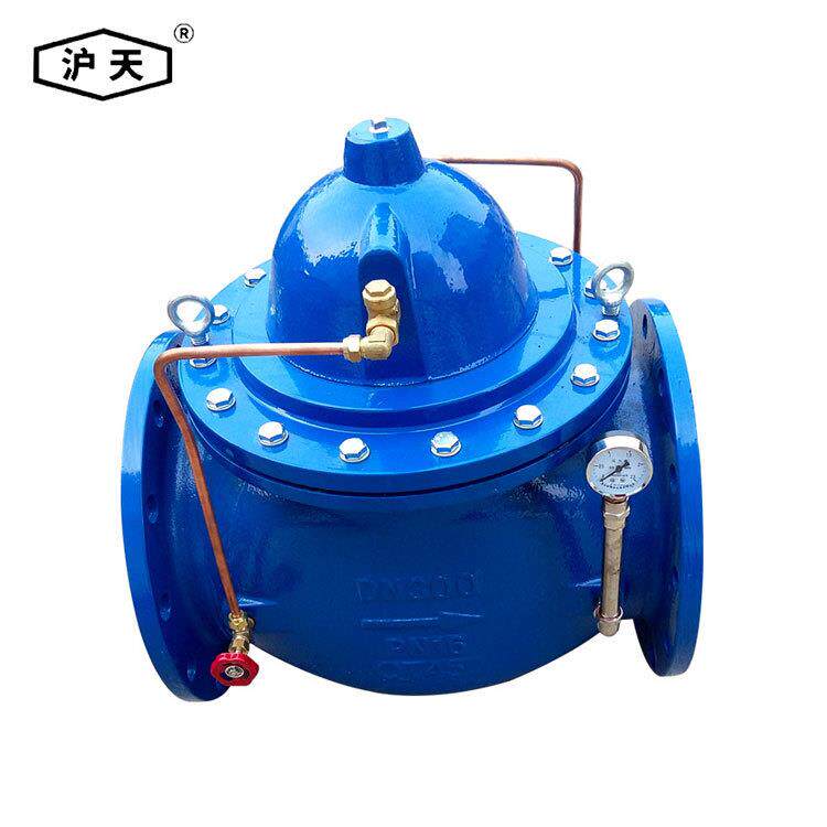 沪天阀门 法兰式300x缓闭铸铁止回阀dn300直通式单向不锈钢止回阀