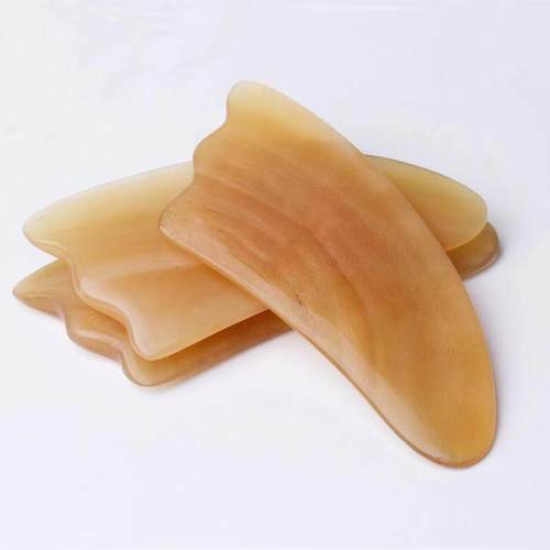 新款直销刮痧板天然牛角双开全身通用经络脸部眼部拔筋棒面部美容