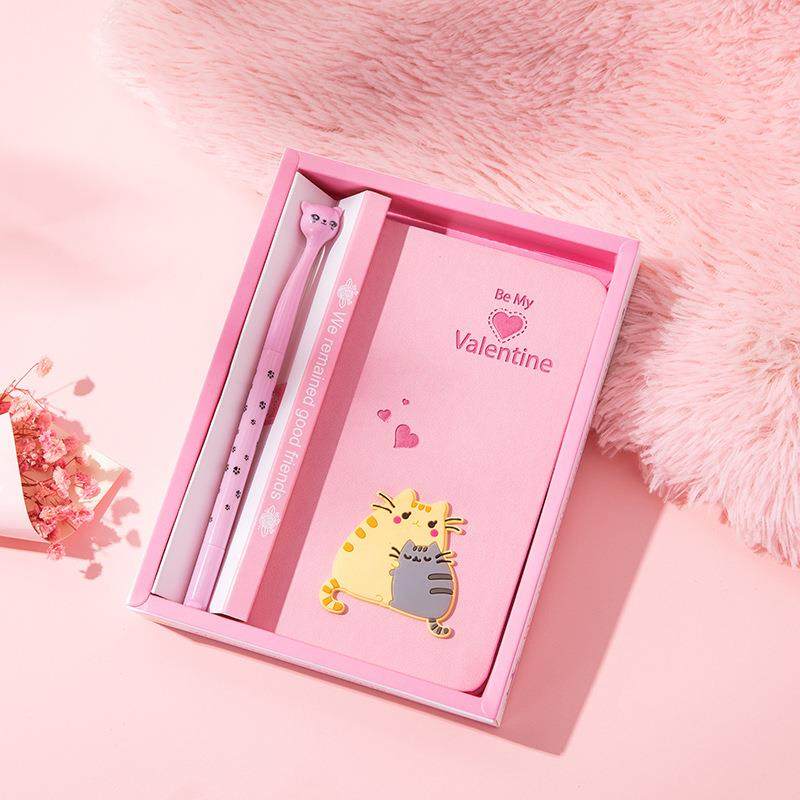 新款直销创意日韩带笔甜心猫手帐本笔记本记事本直播款现货手账本