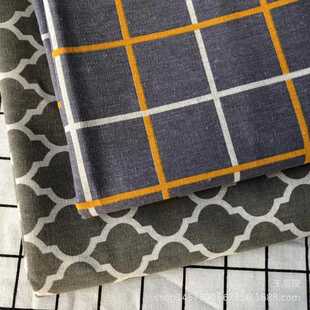 新款直销厂价供应 亚麻 棉麻坯布印花 田园碎花布料 手工DIY印染