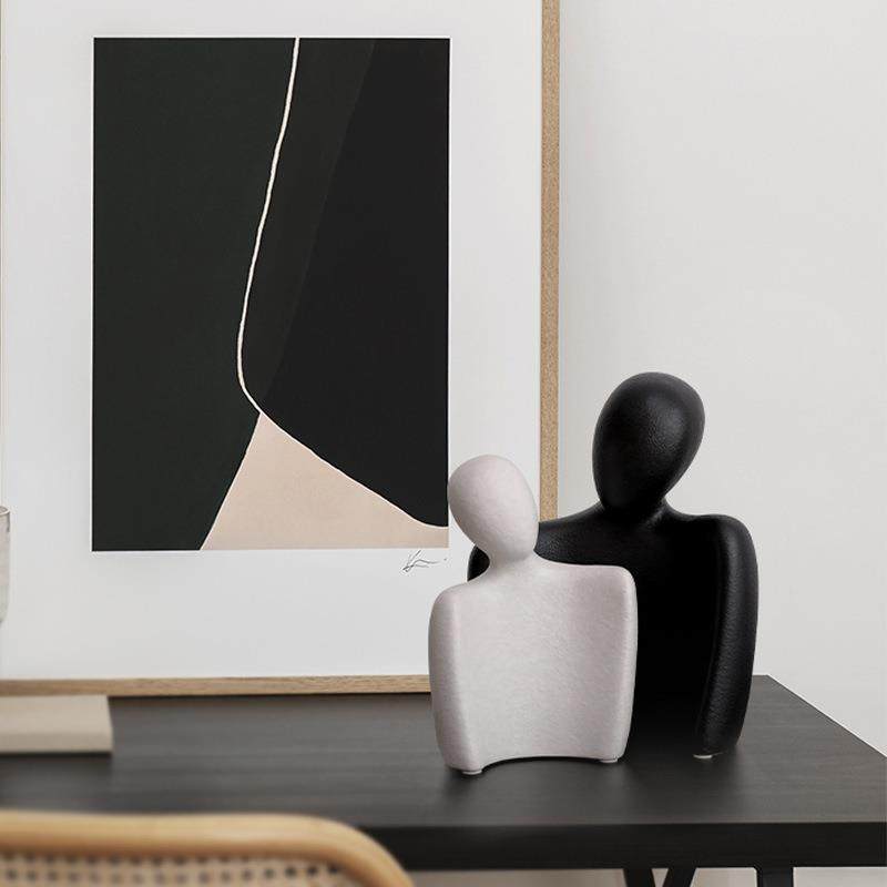 新款直销北欧现代创意抽象人物雕塑办公室客厅电视柜书柜酒柜软装