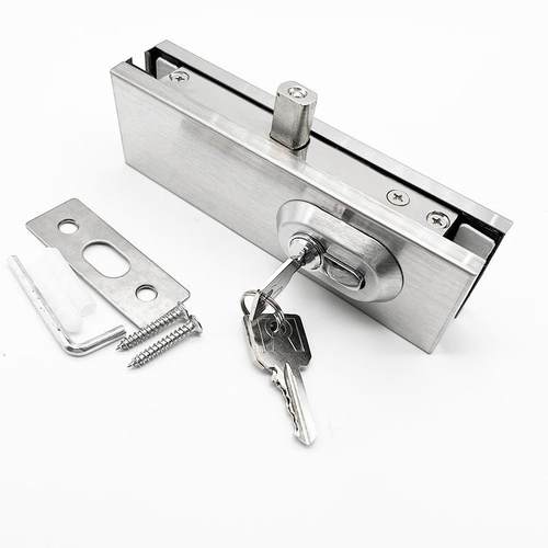 新款直销直供淋浴房304不锈钢无框玻璃门地锁玻璃门锁夹五金配件