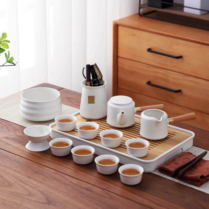 新款直销整套功夫茶具套装家用客厅公室轻奢陶瓷泡茶壶商务礼品制