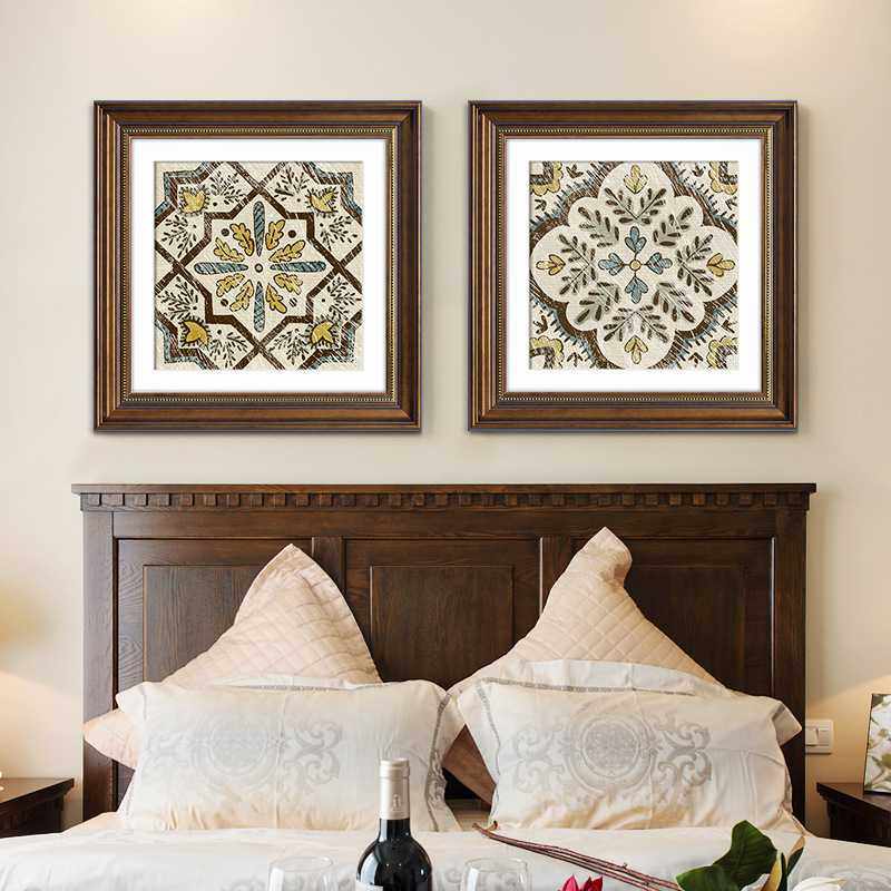 新款直销美式卧室床头装饰画复古抽象花纹壁画现代餐厅饭厅背景墙,家居饰品,现代装饰画,淘宝优惠券,粉丝福利购,淘宝优惠卷