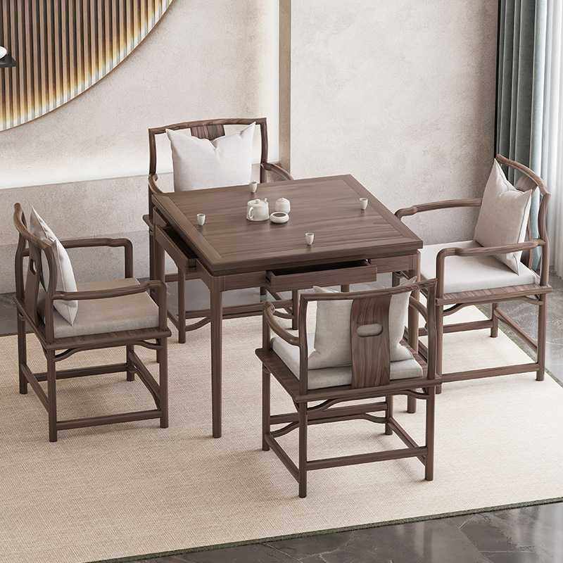 新款直销老榆木八仙桌棋牌桌实木正方形餐桌椅组合中式带抽屉四方,住宅家具,家用茶台/茶桌,淘宝优惠券,粉丝福利购,淘宝优惠卷