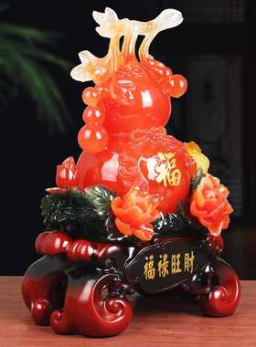 新款直销招财葫芦摆件金蟾家居客厅酒柜装饰品办公室搬家礼物乔迁