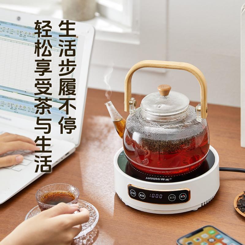 新款直销围炉煮茶家用室内煮茶器电陶炉一套烤茶罐罐茶煮茶炉玻璃