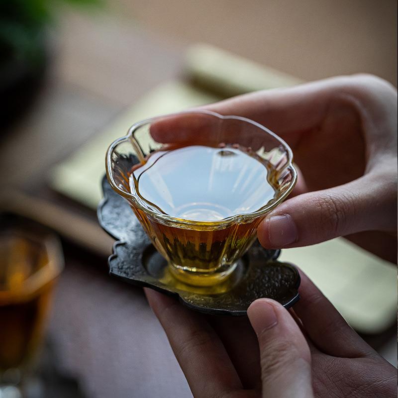 新款直销森典 主人杯玻璃单杯功夫茶具小茶杯单只普洱杯子单个日