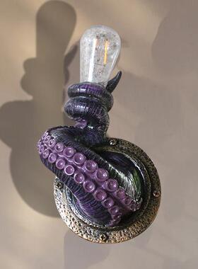 新款直销章鱼触手灯座挂壁装饰树脂工艺品家居好物客厅跨境新款创