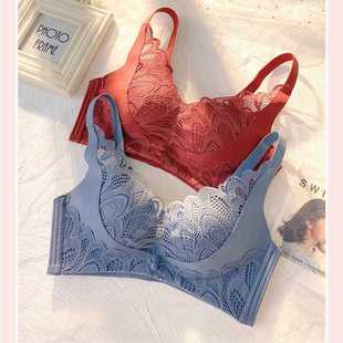 新款 直销性感蕾丝女士内衣舒适小胸加厚聚拢无钢圈调整型文胸跨境