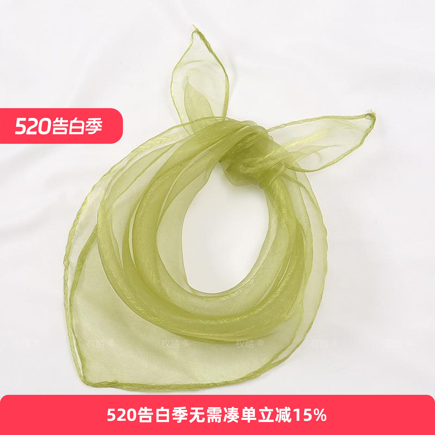 夏天纯色雪纺小丝巾护颈薄款演出舞蹈方巾糖果色纱巾防风包头丝巾