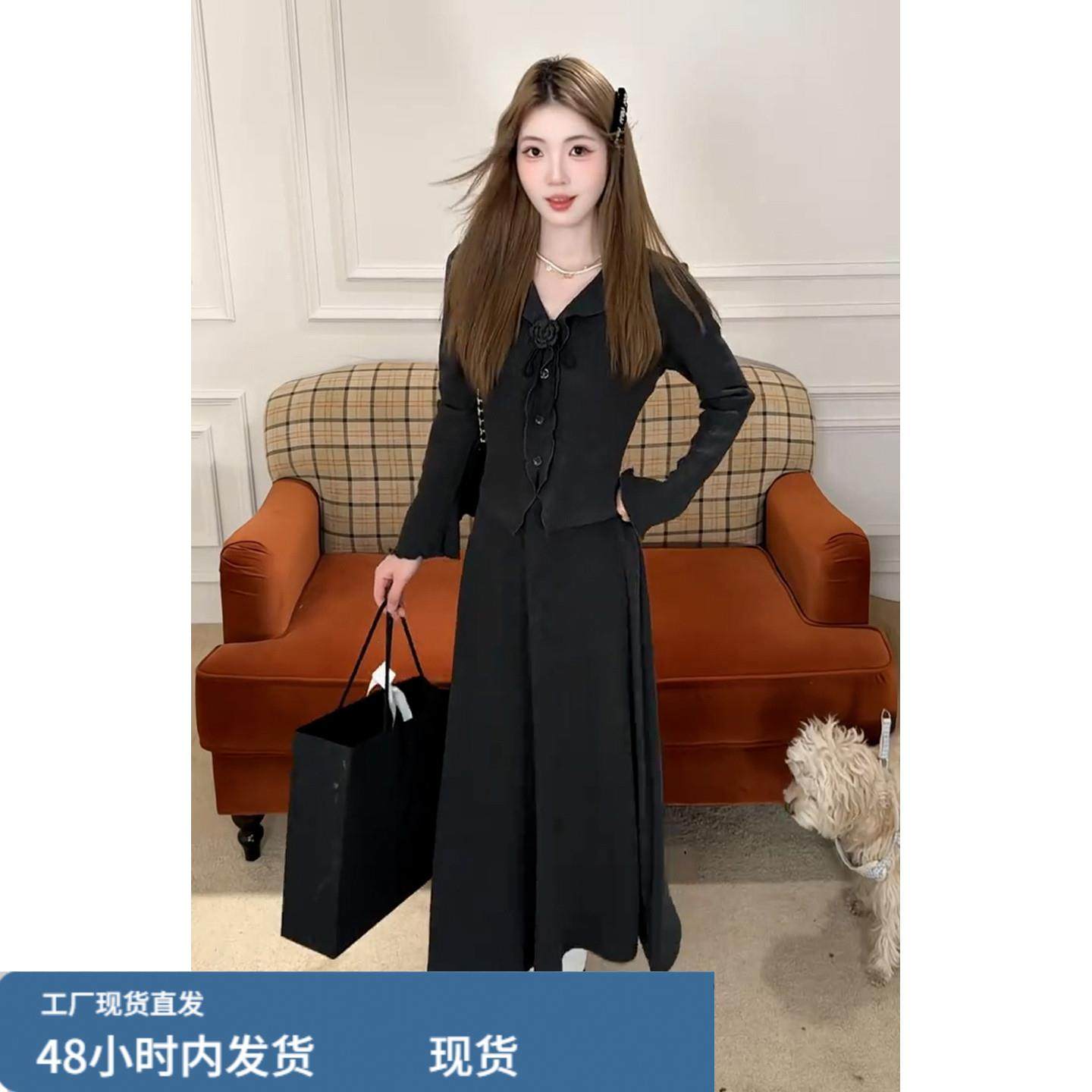 法式慵懒风假两件灰色连衣裙子女秋冬2026新款气质内搭高级感长裙,运动/瑜伽/健身/球迷用品,瑜伽短裙,淘宝优惠券,粉丝福利购,淘宝优惠卷