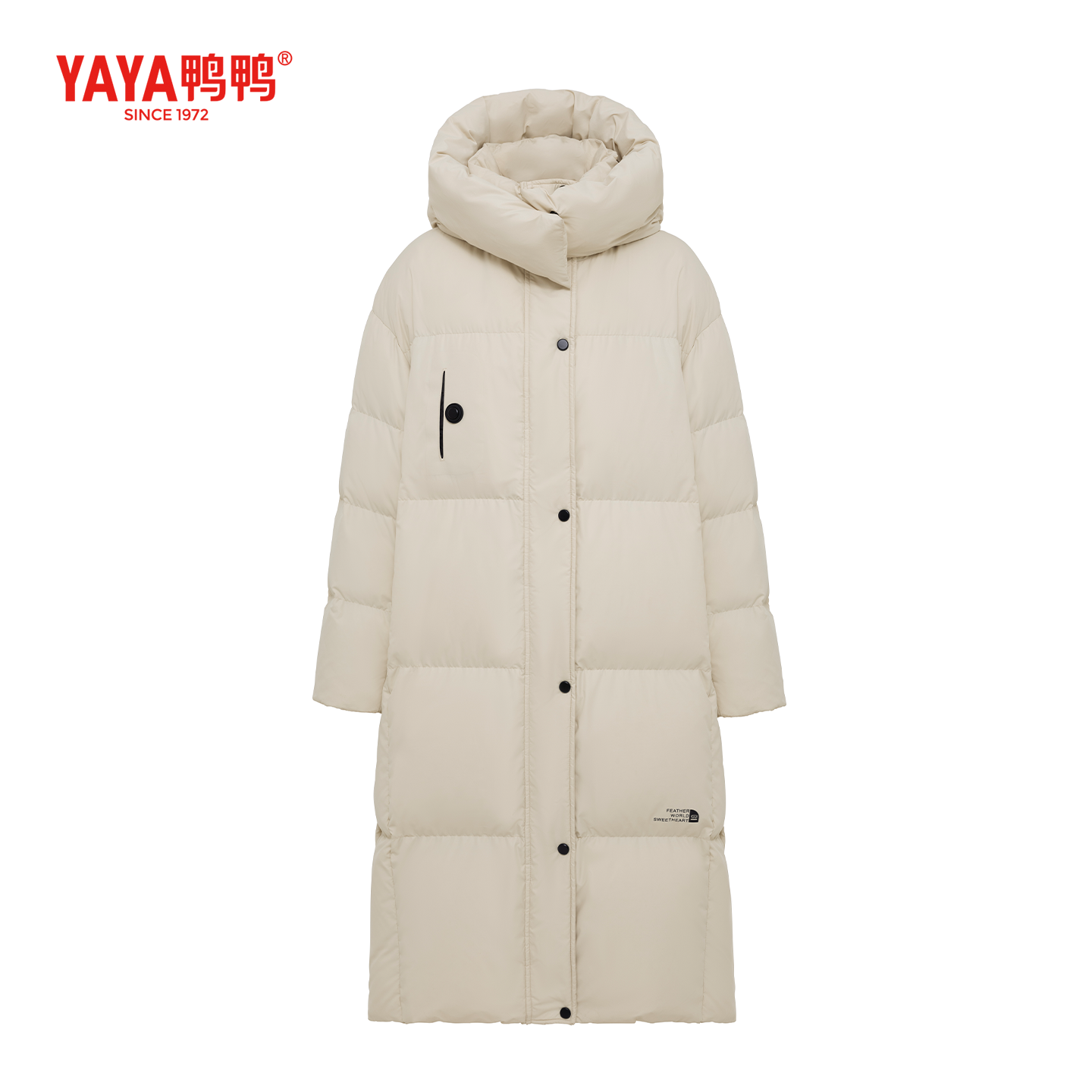 (王一博同款)鸭鸭官方羽绒服冬季情侣款加厚鸭绒时尚百搭长款外套