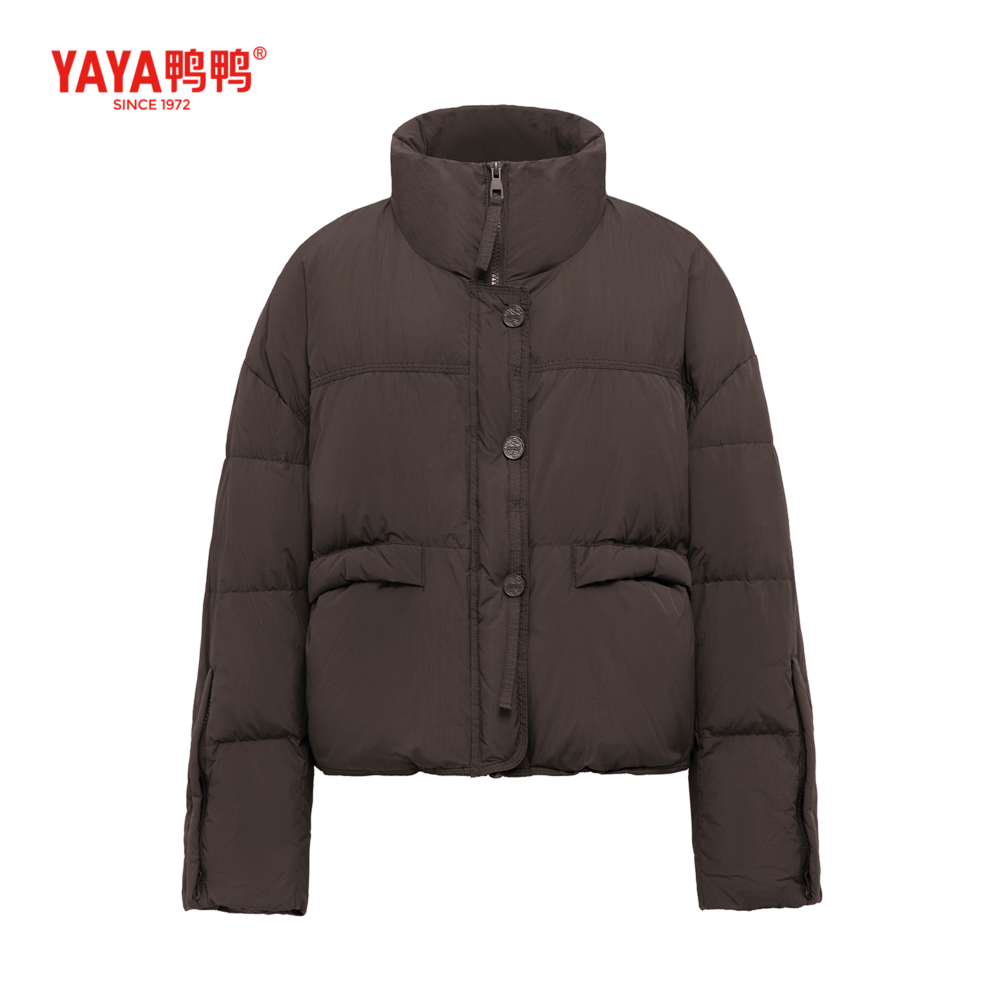 YAYA鸭鸭羽绒服女2025时尚百搭休闲短款冬装加厚保暖韩版修身外套