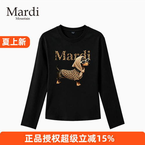 官方授权正品Mardi Mountain 韩国26夏新款情侣针织T恤圆领长袖女