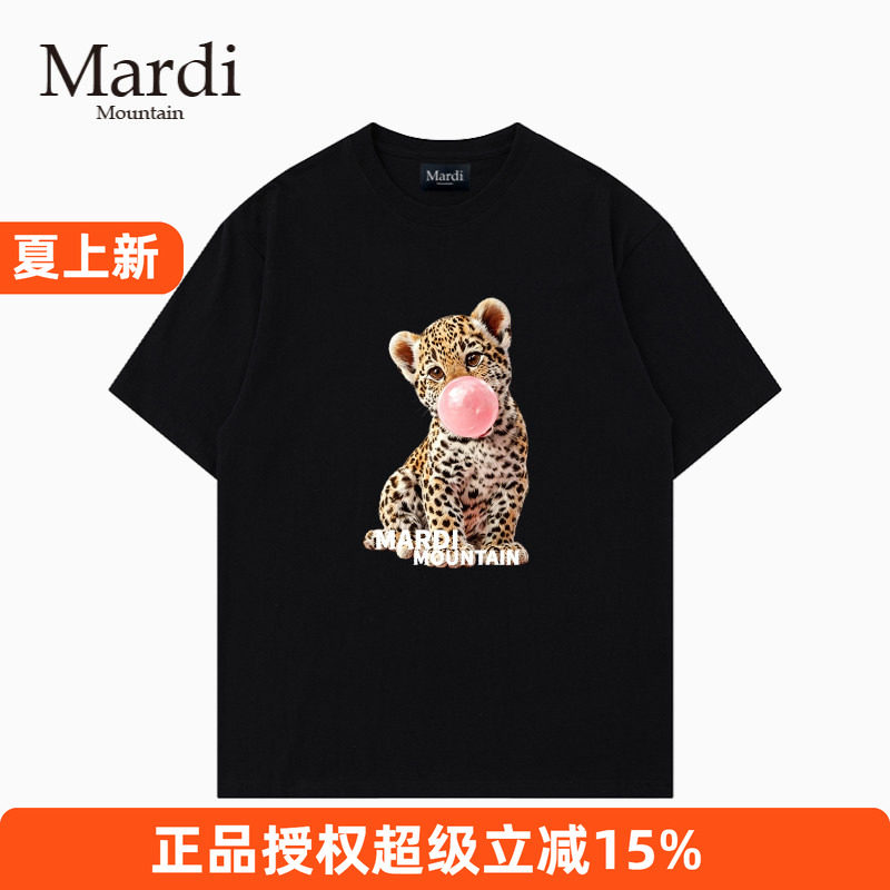 官方授权正品Mardi Mountain 韩国26夏新款情侣纯棉圆领短袖女t恤