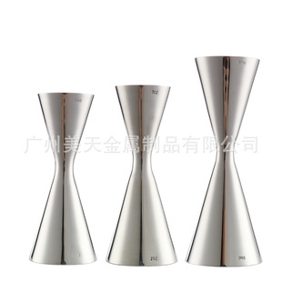 新品 304不锈钢量杯日式一体量酒器盎司杯安士酒吧调酒刻度jigger