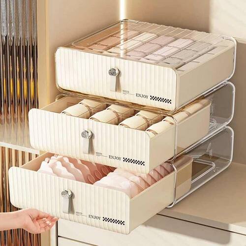 新品内衣收纳盒轻奢家用抽屉式内裤袜收纳神器卧室衣柜整理箱