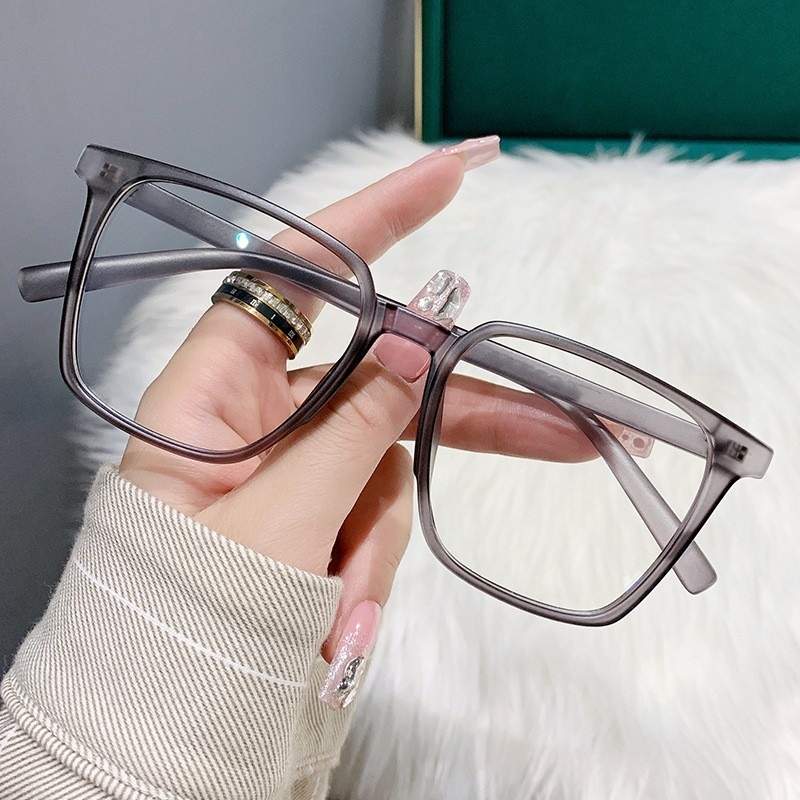 新款2023近视成品眼镜男女文艺复古方形潮款学生素颜防蓝光平光镜