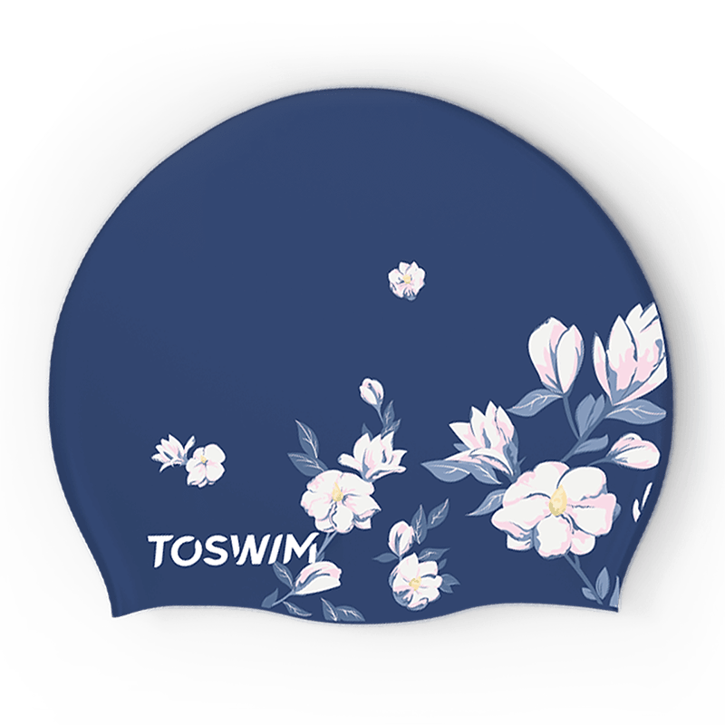 toswim泳帽印花防水花色游泳帽