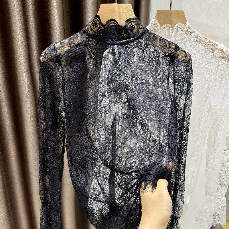 超好看花边半高领蕾丝打底衫女秋冬毛衣叠穿内搭小衫喇叭长袖上衣,模玩/动漫/周边/娃圈三坑/桌游,Cosplay女装/cos女装,淘宝优惠券,粉丝福利购,淘宝优惠卷