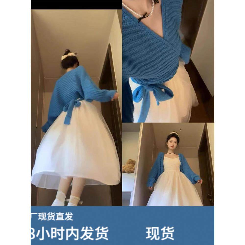 克莱因蓝V领绑带针织开衫女秋冬小个子慵懒宽松毛衣外套短款上衣,孕妇装/孕产妇用品/营养,套装,淘宝优惠券,粉丝福利购,淘宝优惠卷