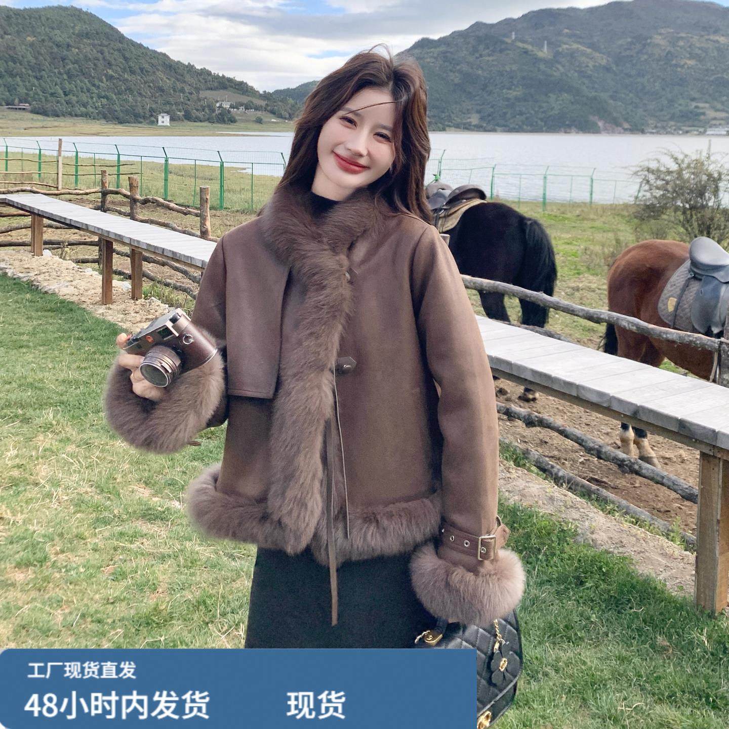 美拉德狐狸毛领拼接PU皮羽绒服女短款2025冬轻奢高级感白鸭绒外套,孕妇装/孕产妇用品/营养,套装,淘宝优惠券,粉丝福利购,淘宝优惠卷