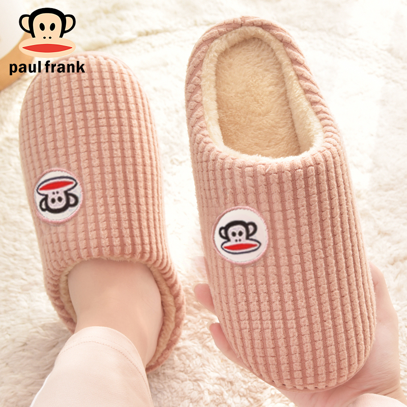 大嘴猴正品新款保暖加绒家居拖鞋