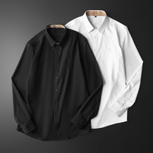 2025春季款商务休闲长袖衬衫男加大码（M-6XL）QT6015-3307-P120图片