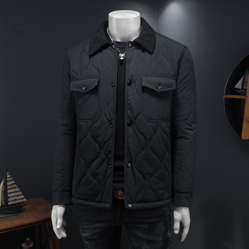 2025秋冬男士修身衬衫翻领棉衣外套棉服6015-95003-P225,男装衬衫,钱塘6015（原D203）