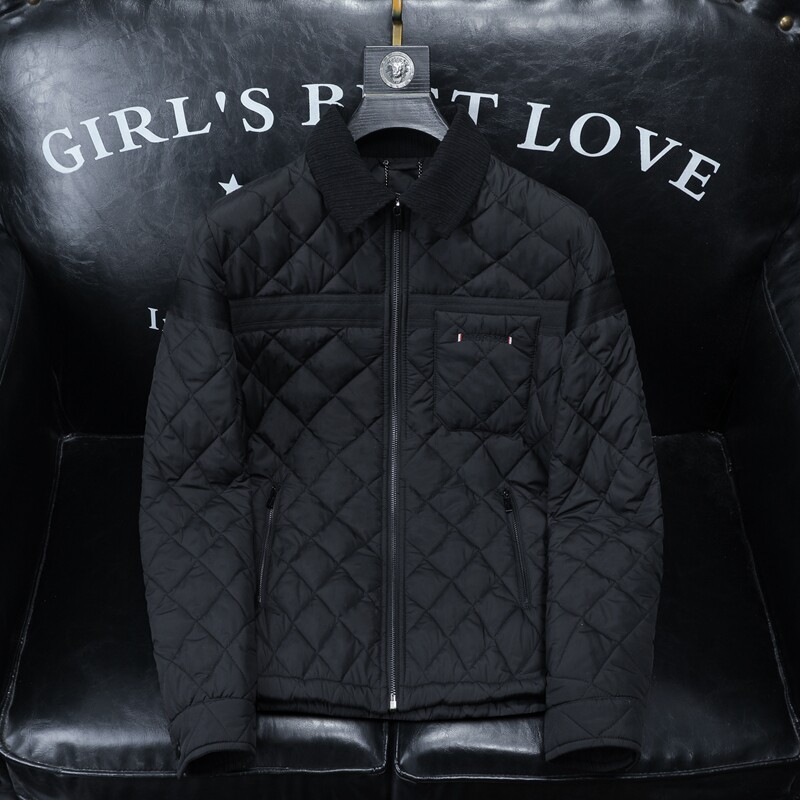 2025秋冬男修身衬衫翻领菱形格棉衣外套棉服6015-92012-P225沙发,男装衬衫,钱塘6015（原D203）