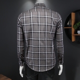 2025秋季新款商务休闲男士长袖衬衫QT6015-3339-P125，男装衬衫，钱塘6015（原D203）