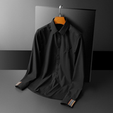 2025秋季商务休闲长袖衬衫男加大码（M-6XL）QT6015-3305-P120，男装衬衫，钱塘6015（原D203）