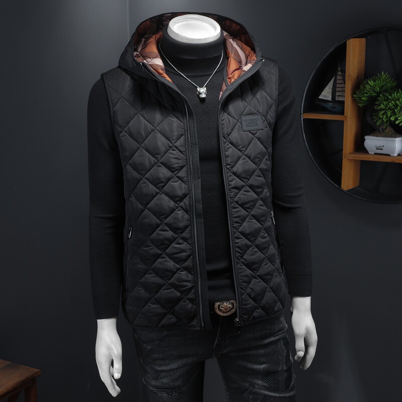 2025秋冬男士连帽棉衣马甲棉服背心外套6015-92023-P135,男装背心/马甲,钱塘6015（原D203）