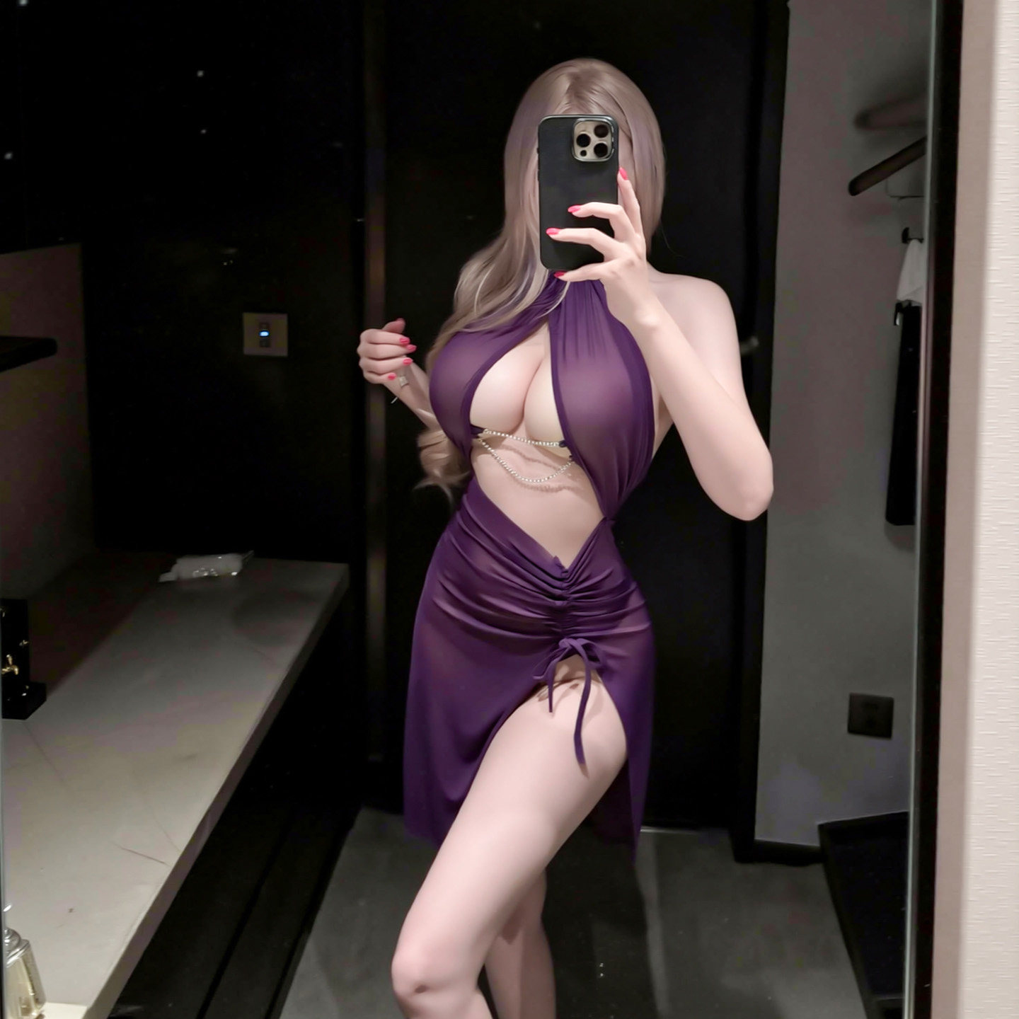 紫色修身性感纯欲吊带连衣裙子女春秋2025新款辣妹包臀裙qq短裙女