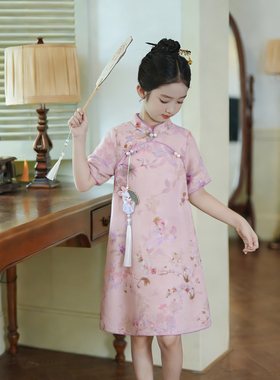 223055女童夏季新中式国风旗袍裙2026夏季新款汉服裙子儿童连衣裙
