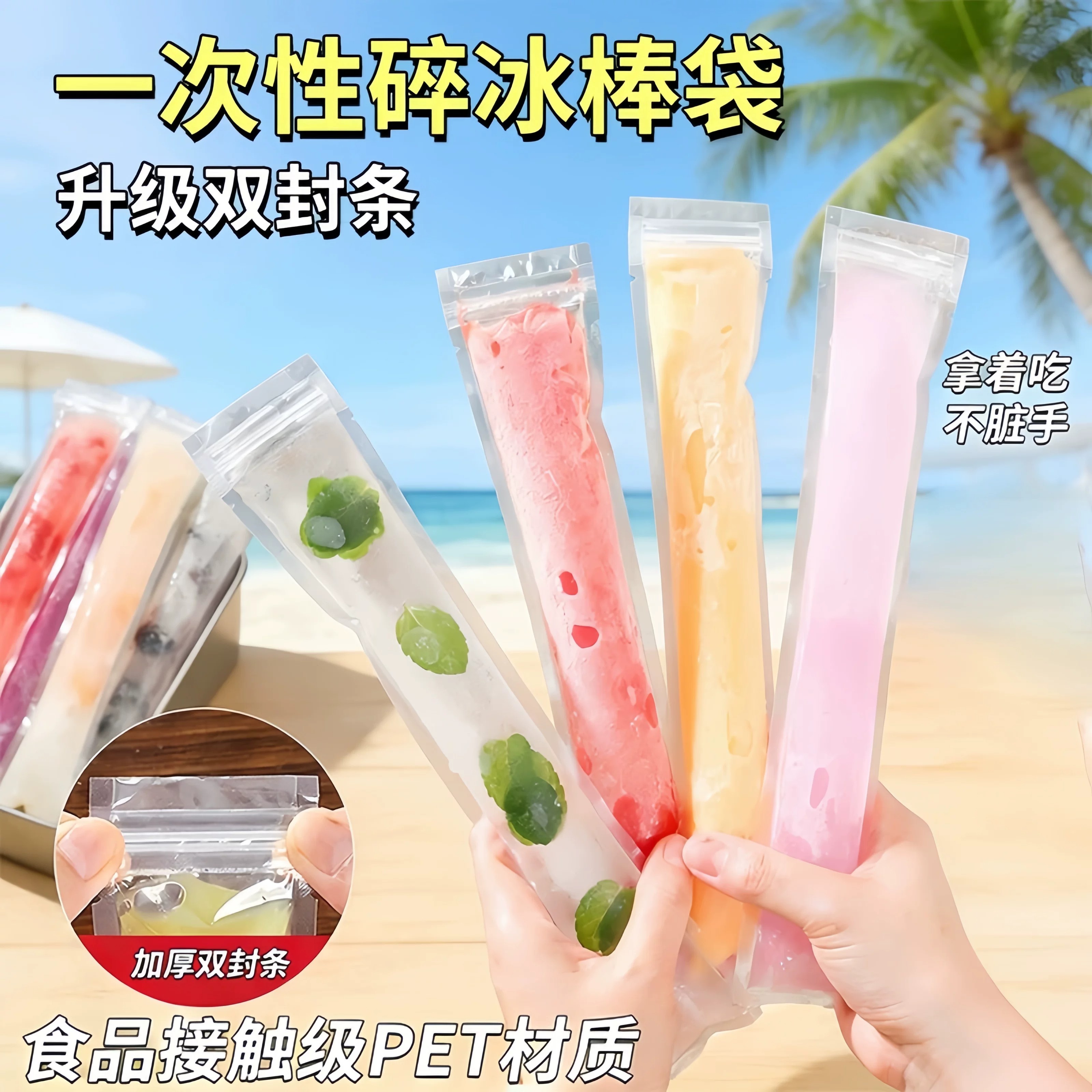 一次性食品级自封冰袋雪糕模具
