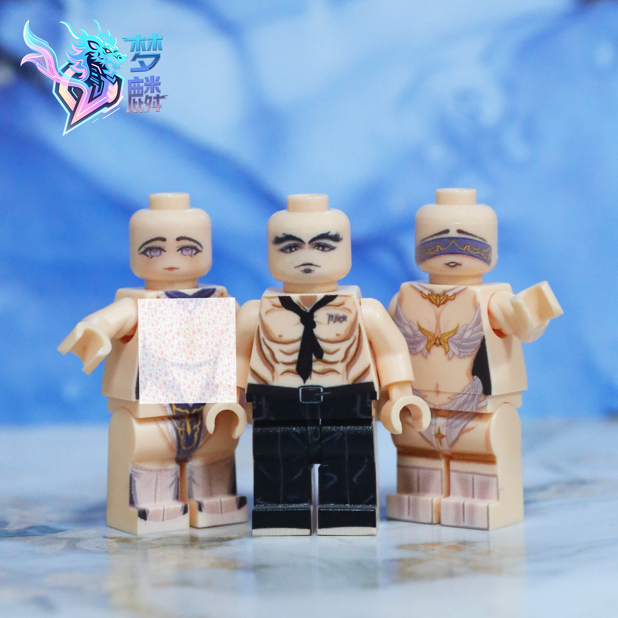 梦麟第二弹女性人仔素体第三方人仔积木玩具拼装手工涂装diy新品