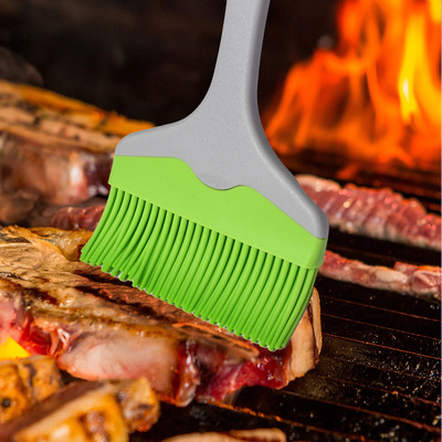 Extra large split silicone oil brush outdoor barbecue brush household sauce brush 9CM widened baking brush