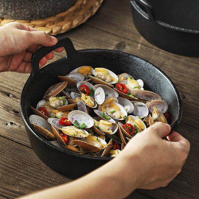 Double Ear Soup Bowl Soup Pot Bowl Seafood Dry Pot pickled Chinese cabbage Fish Bowl Spicy Hot Pot Bowl Crawfish Sea Bo