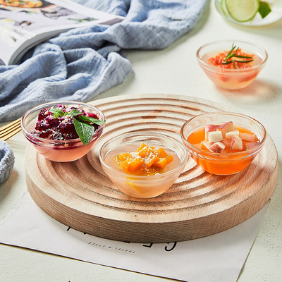 Pot cake bowl transparent glass kitchen seasoning dish household creative cooking ingredients facial mask bowl foam pac