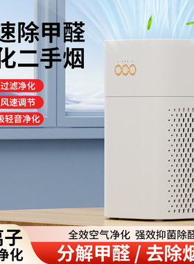 空盒子负离子桌面空气净化器家用小型机除二手烟灰尘全屋净化机