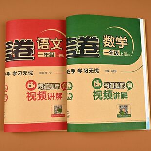 一年级上下册语文和数学试卷测试卷下册练习册人教版苏教版北师大同步课堂教材书本
