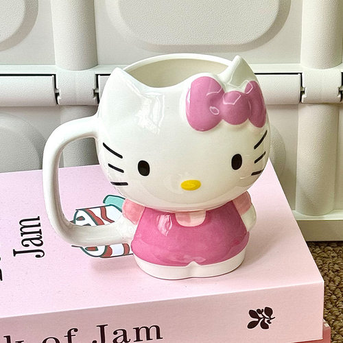 Cute KT Cat Cup with High Beauty, Birthday Gift for Girls